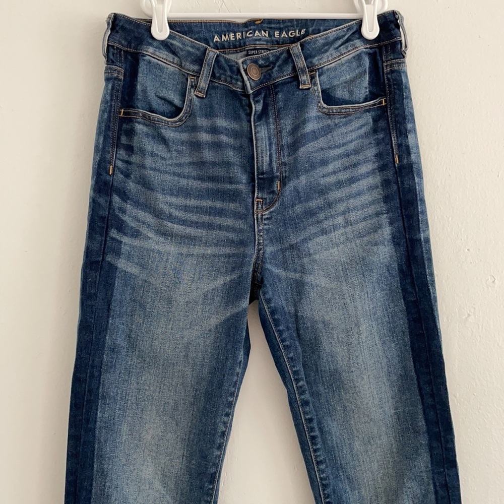 Super Stretch American Eagle Skinny Jeans , Super High Rise Jegging, 8 Long